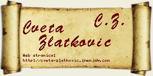 Cveta Zlatković vizit kartica